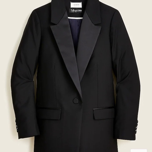 J CREW COLLECTION “Willa Tuxedo” Blazer in Italian Wool NWT BLACK Size 2 - Picture 13 of 15